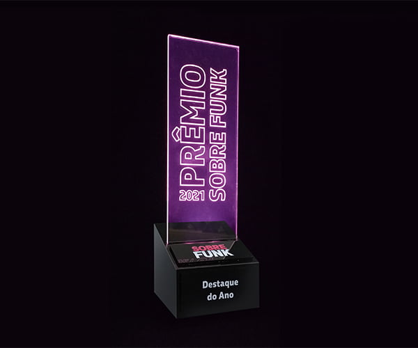 Troféu de LED Prêmio Sobre Funk