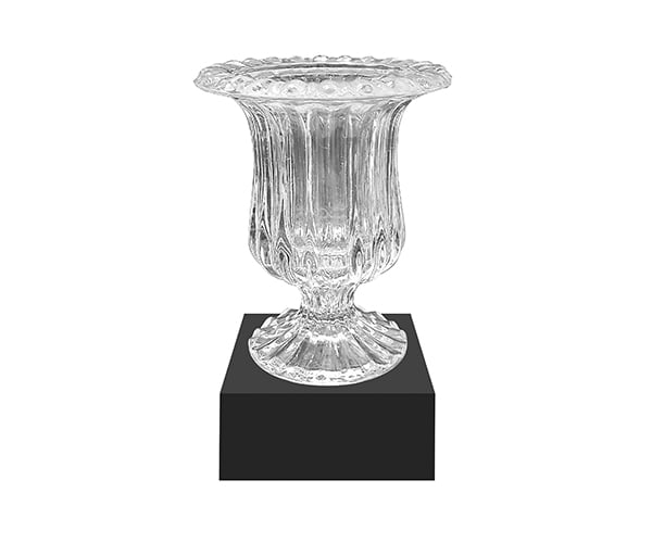 Taça médio formato de vidro cristal