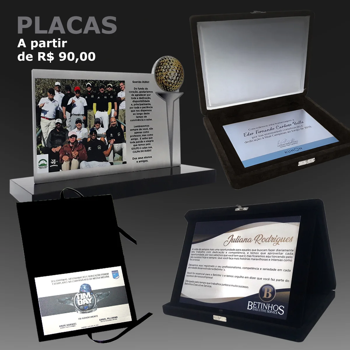 Placa de Reconhecimento, Placa de Homenagem, Placa Comemorativa ou Placa de Agradecimento