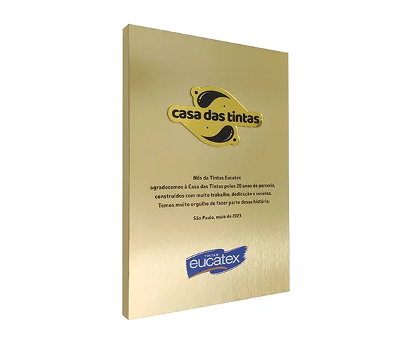 PLACA PARCERIA ENTRE EMPRESAS – EUCATEX E CASA DAS TINTAS