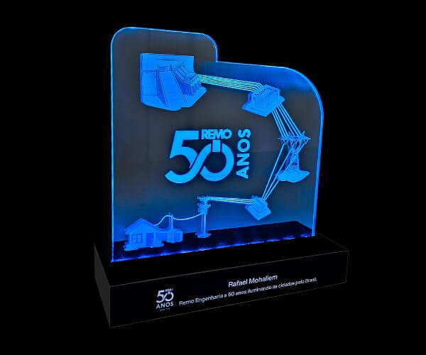 Troféu Led Aniversário de 50 anos – Constr. Remo