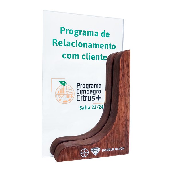 Troféu Acrílico Cristal Parceria