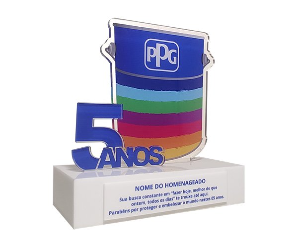 Troféu Personalizado PPG Tempo de Casa