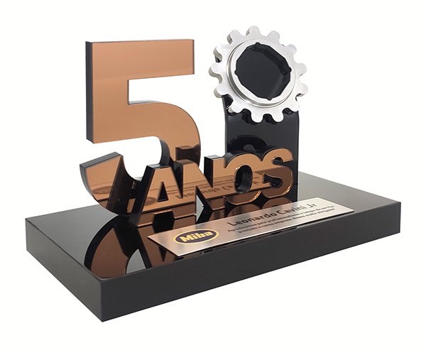 Troféu Personalizado 5 anos MIBA