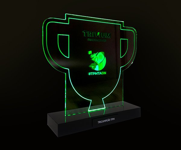 Troféu de LED Cumprimento de Metas TRIVIUM