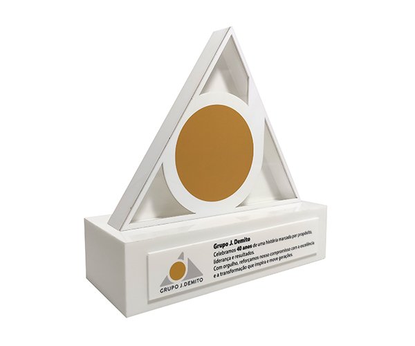Troféu encapsulado 40 anos de empresa