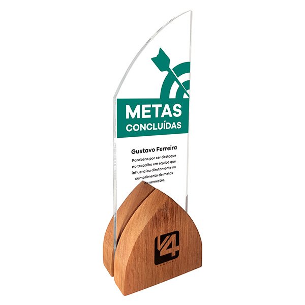 TROFÉU PARA PERSONALIZAR COM SEU TEXTO E LOGOMARCA
