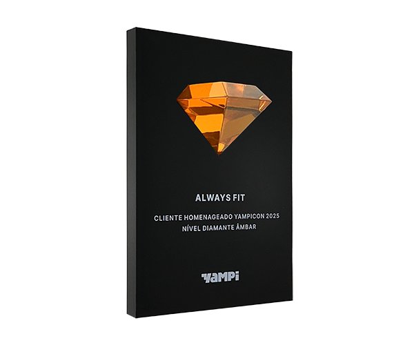 Placa de parede com diamante Âmbar