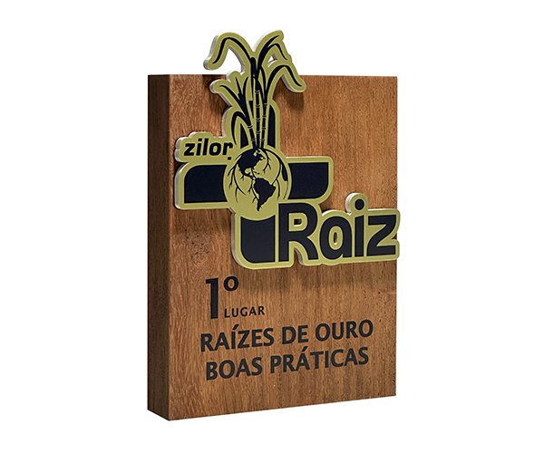Placa Raízes de Ouro