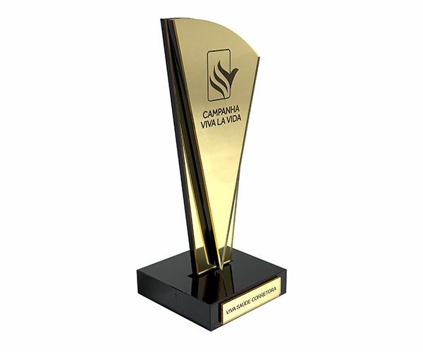 Troféu espelhado personalizado