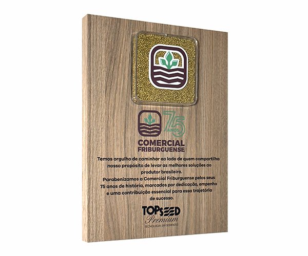 Placa com sementes encapsulados de coentro