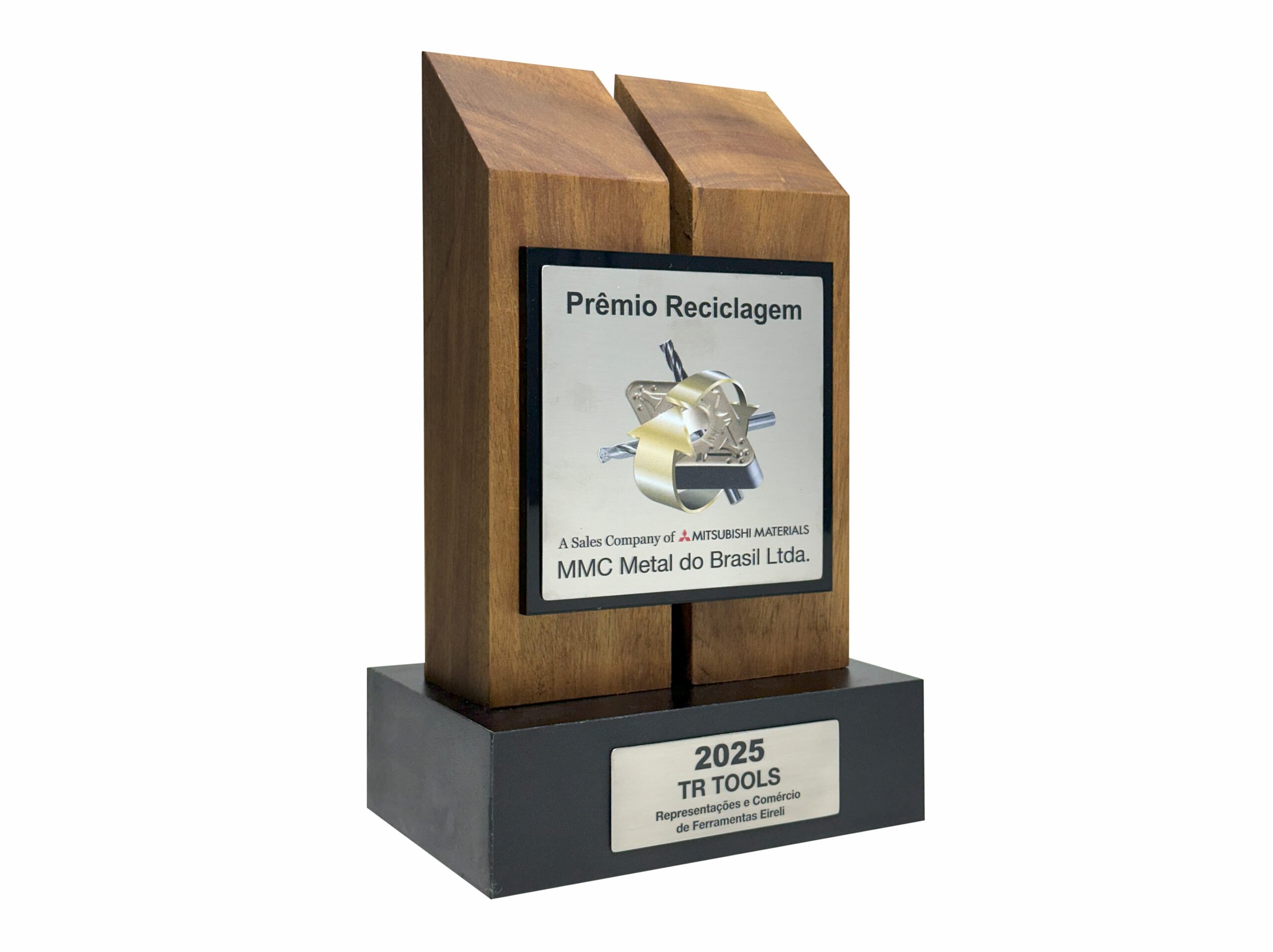 Troféu de Madeira Prêmio reciclagem