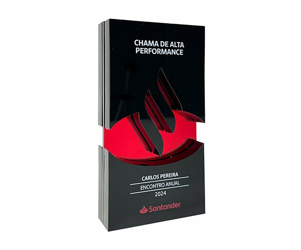 Troféu Santander personalizado
