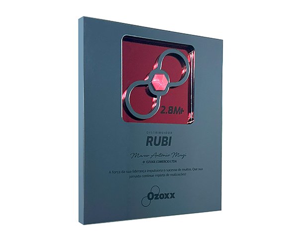 Placa de Parede Rubi Ozoxx – Cumprimento de Metas
