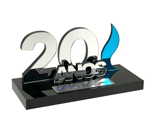 Troféu clientes com 20 anos de casa