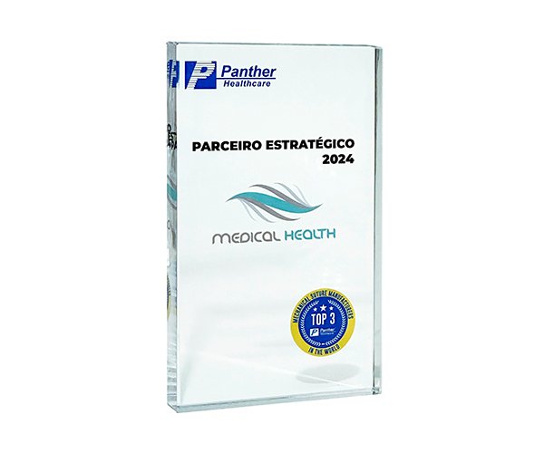 Troféu de acrílico parceiros estratégicos