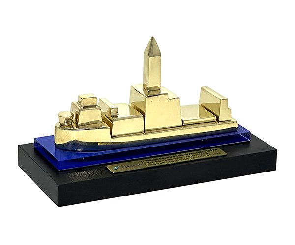 Troféu de Navio Tridimensional