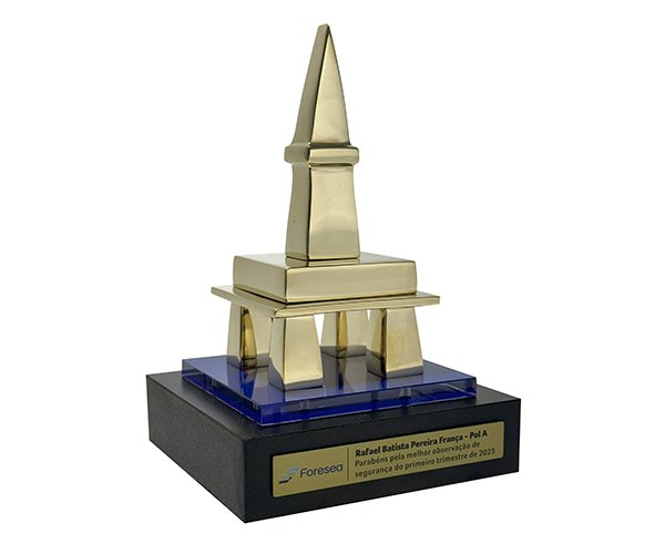 Troféu de Plataforma Tridimensional semissubmersível