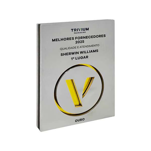 Placa Melhores Fornecedores do Ano