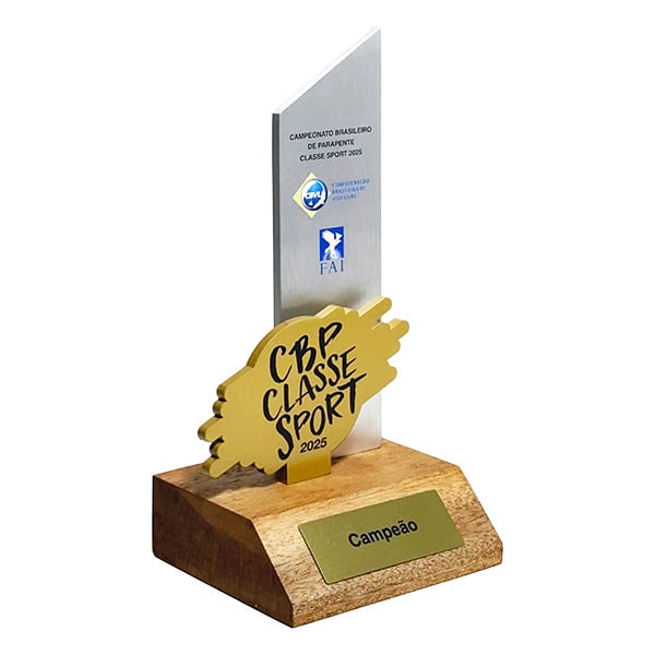 Troféu Campeonato de Asa Delta e Parapente – Tom ouro