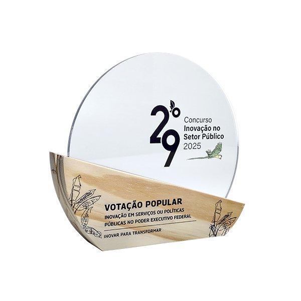 Troféu Circular Sustentável para personalizar