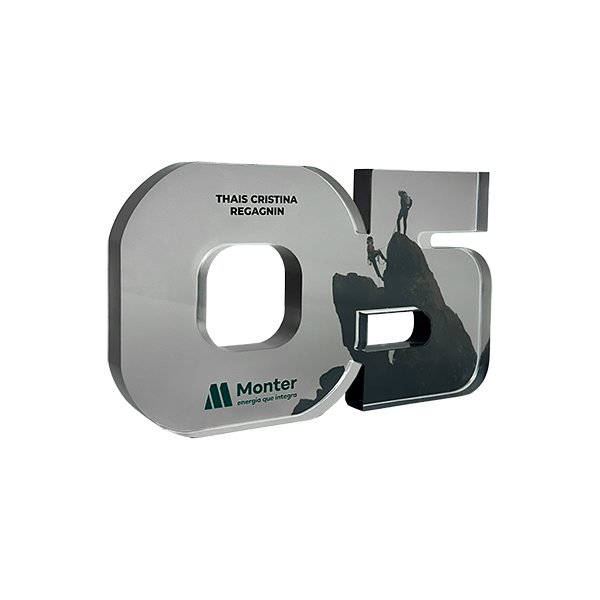 Troféu Tempo de Casa 5 anos Personalizado