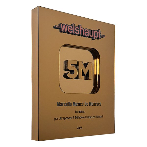 Placa de Parede Bronze 5 Milhões