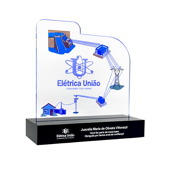 Troféu de LED Azul – Energia