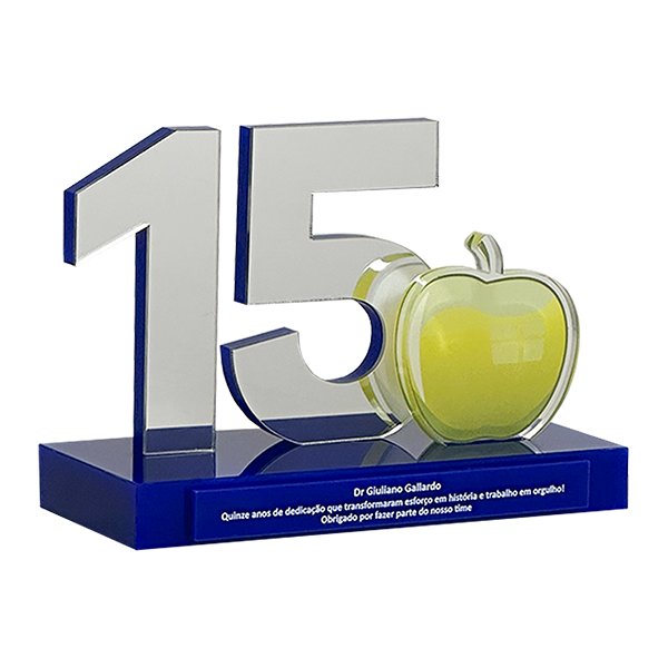 Troféu 15 anos Tempo de Casa – Com Logo