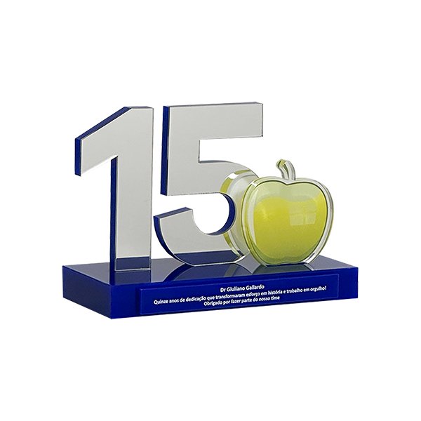 Troféu 15 anos Tempo de Casa – Com Logo