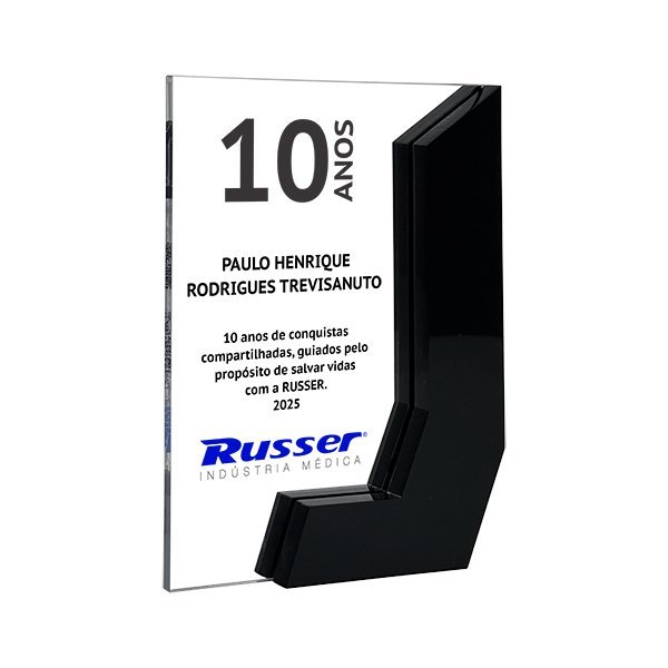 Troféu Tempo de Casa com Design Moderno