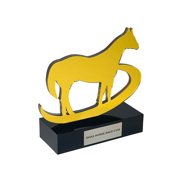 Troféu Cavalo Acrílico Espelhado