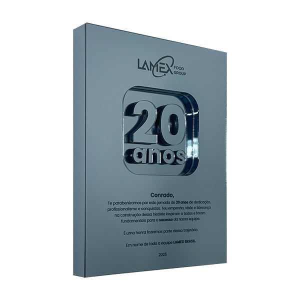 Placa Homenagem ao Diretor – 20 Anos