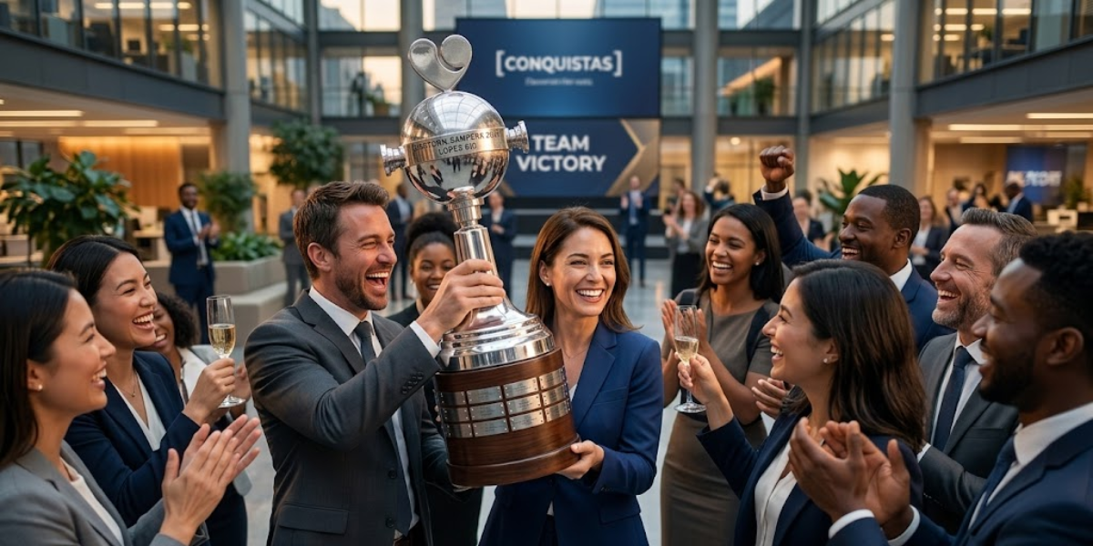 Troféus itinerantes para reconhecer cumprimento de metas de equipes