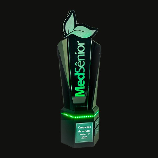 Troféu de LED Melhores do ano de 2025 – MedSênior