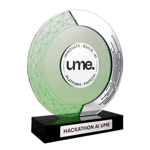 Troféu Premiação Hackathon AI UME